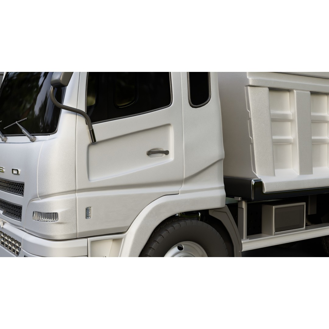 Mitsubishi Fuso Dump Truck 3D Model – Rigged Vehicle for Animation, Blender - View 18