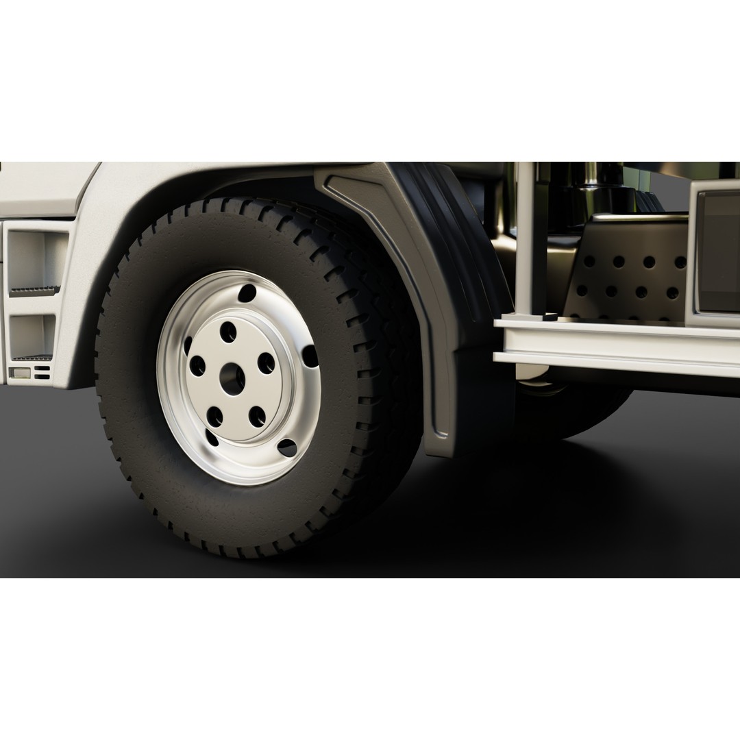 Mitsubishi Fuso Dump Truck 3D Model – Rigged Vehicle for Animation, Blender - View 20