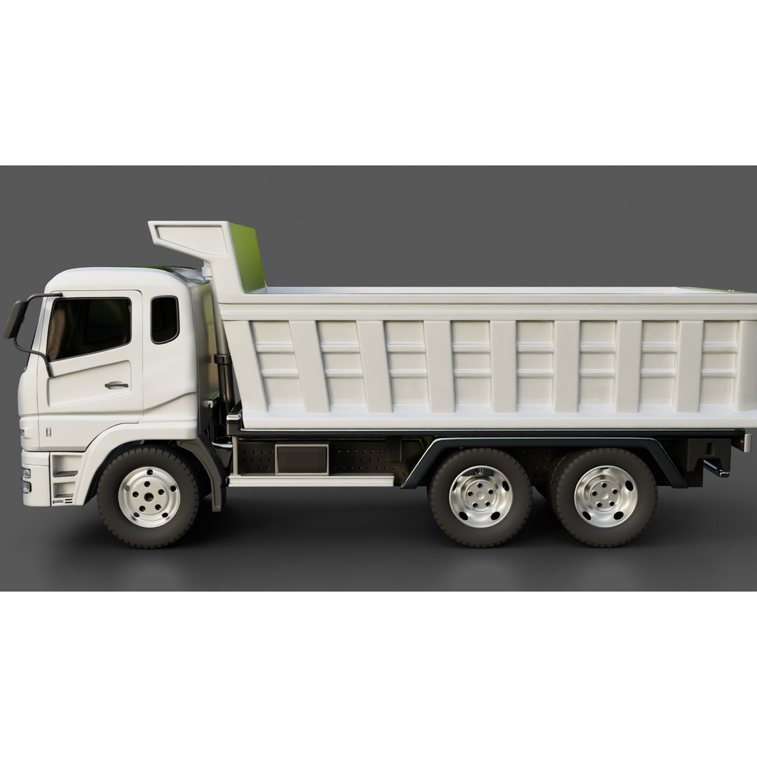 Mitsubishi Fuso Dump Truck 3D Model – Rigged Vehicle for Animation, Blender - View 24