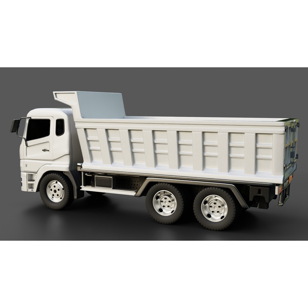Mitsubishi Fuso Dump Truck 3D Model – Rigged Vehicle for Animation, Blender - View 25