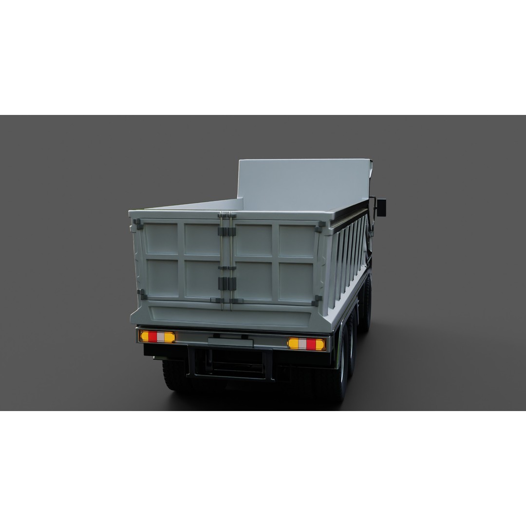 Mitsubishi Fuso Dump Truck 3D Model – Rigged Vehicle for Animation, Blender - View 28