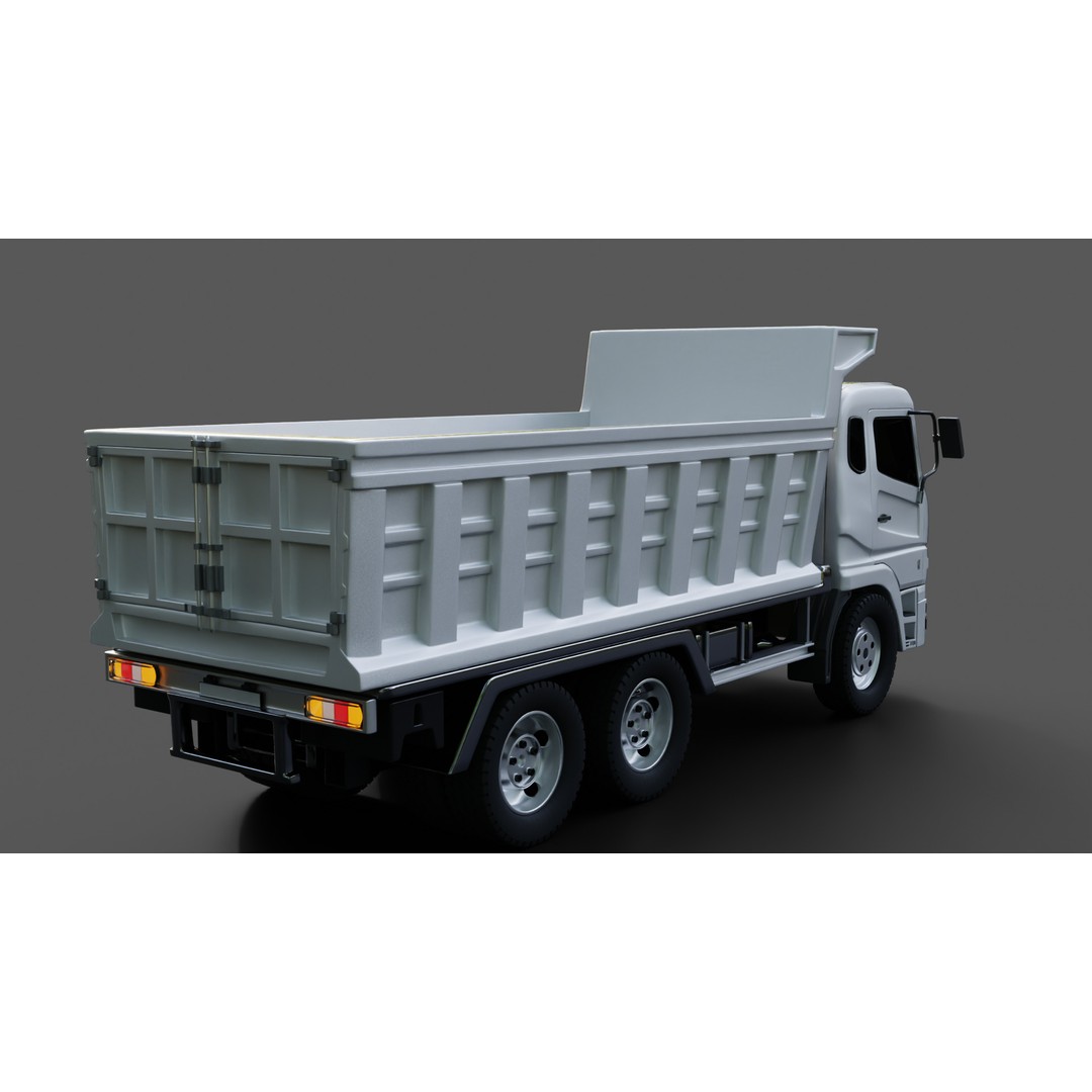 Mitsubishi Fuso Dump Truck 3D Model – Rigged Vehicle for Animation, Blender - View 29