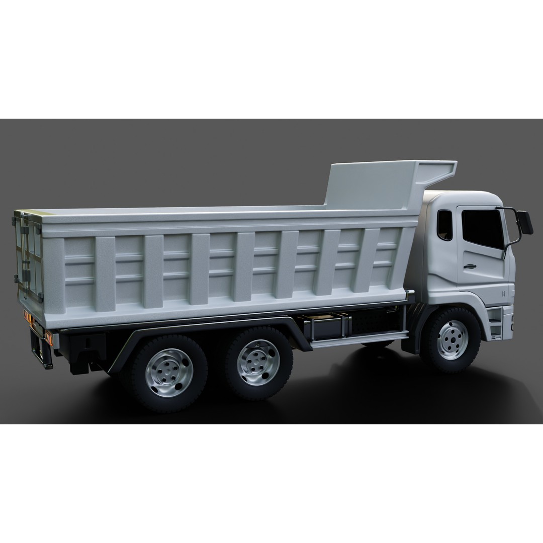Mitsubishi Fuso Dump Truck 3D Model – Rigged Vehicle for Animation, Blender - View 30