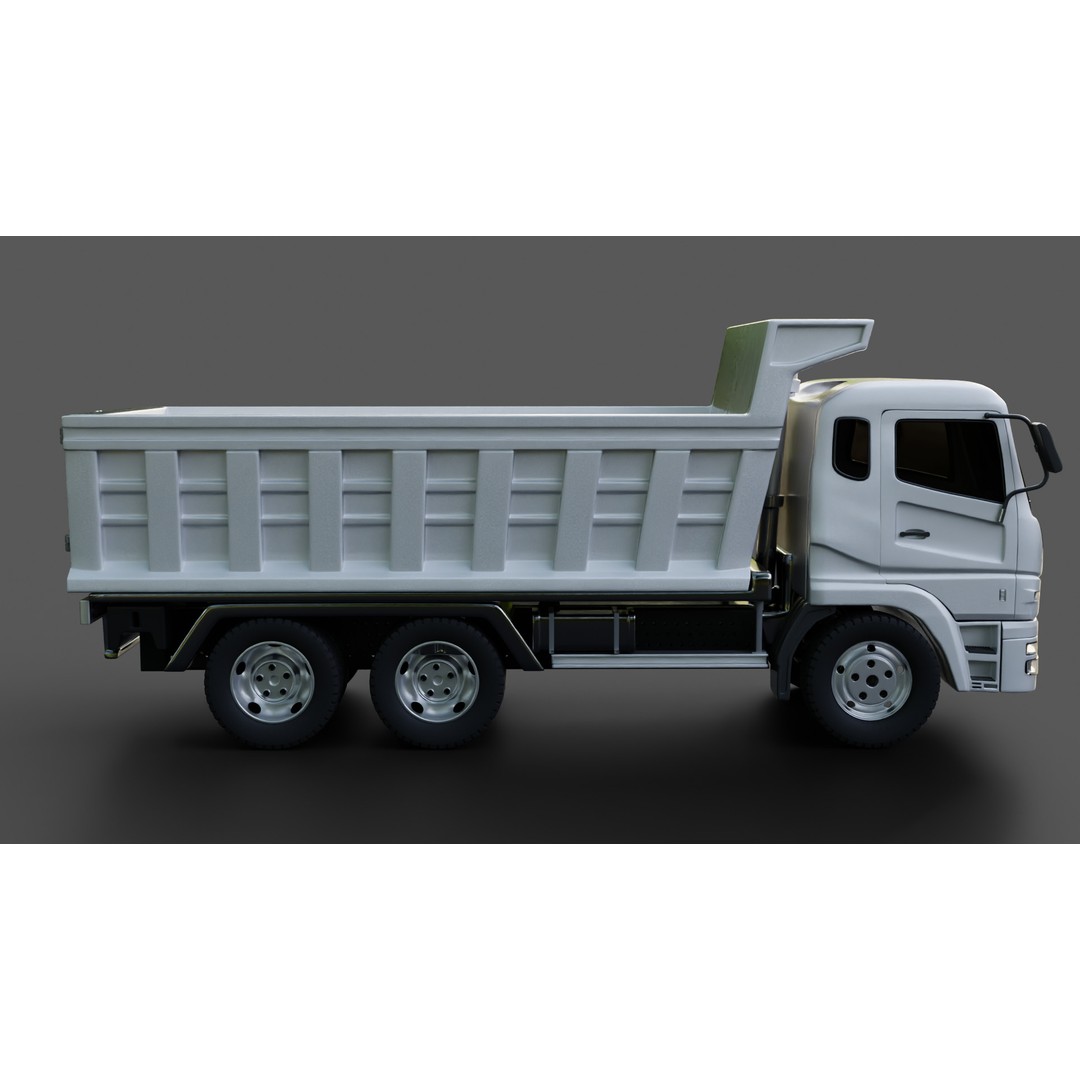 Mitsubishi Fuso Dump Truck 3D Model – Rigged Vehicle for Animation, Blender - View 31