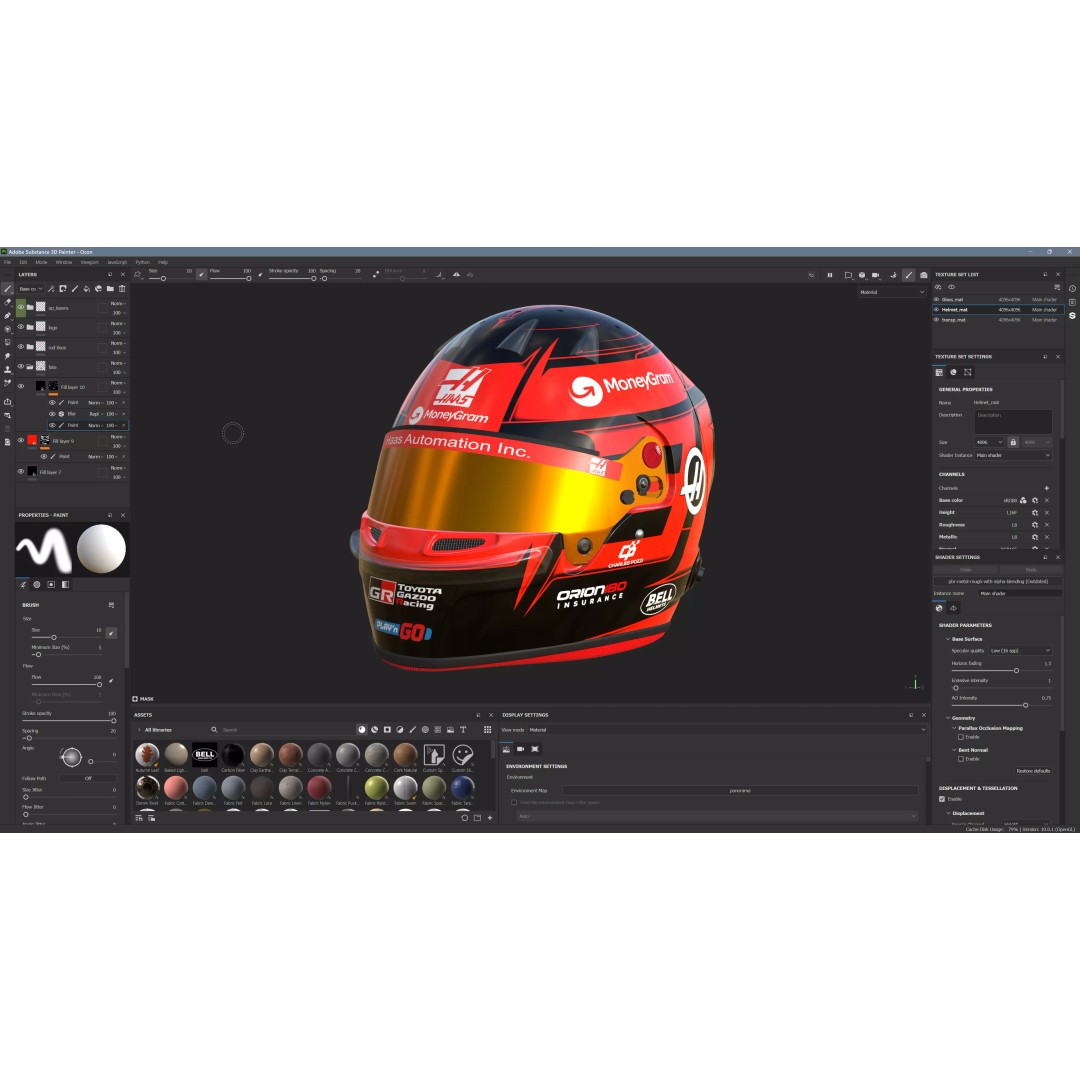Esteban Ocon Helmet 3D Model – High Detail PBR Asset, FBX, Blender - View 15