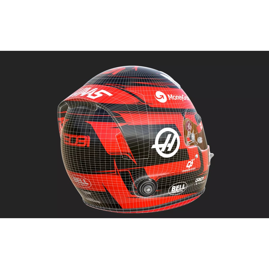 Esteban Ocon Helmet 3D Model – High Detail PBR Asset, FBX, Blender - View 17