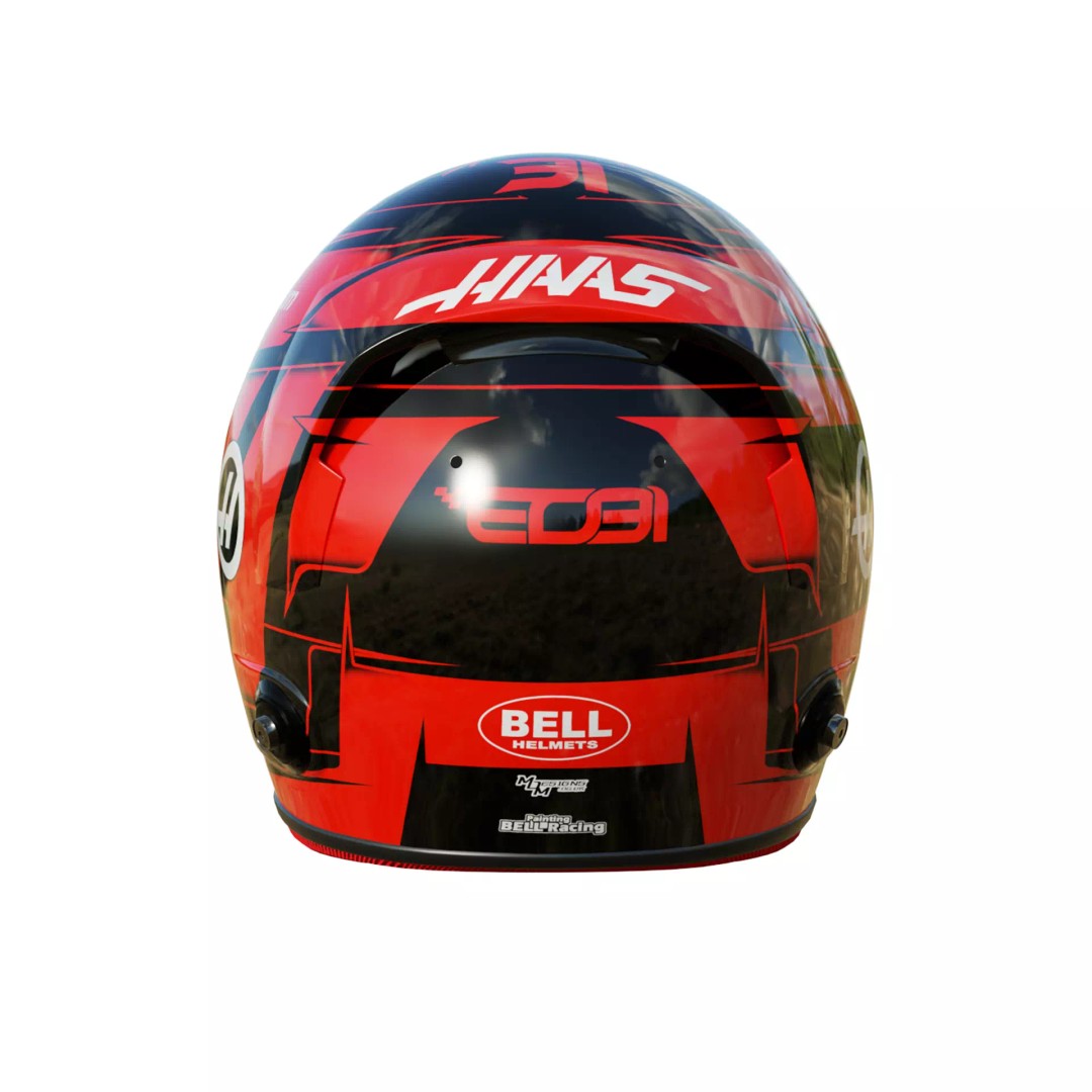 Esteban Ocon Helmet 3D Model – High Detail PBR Asset, FBX, Blender - View 6
