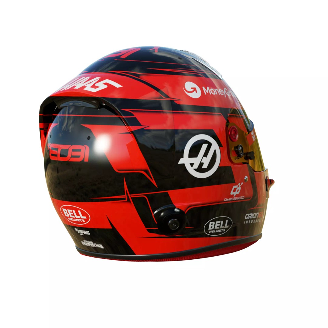 Esteban Ocon Helmet 3D Model – High Detail PBR Asset, FBX, Blender - View 7
