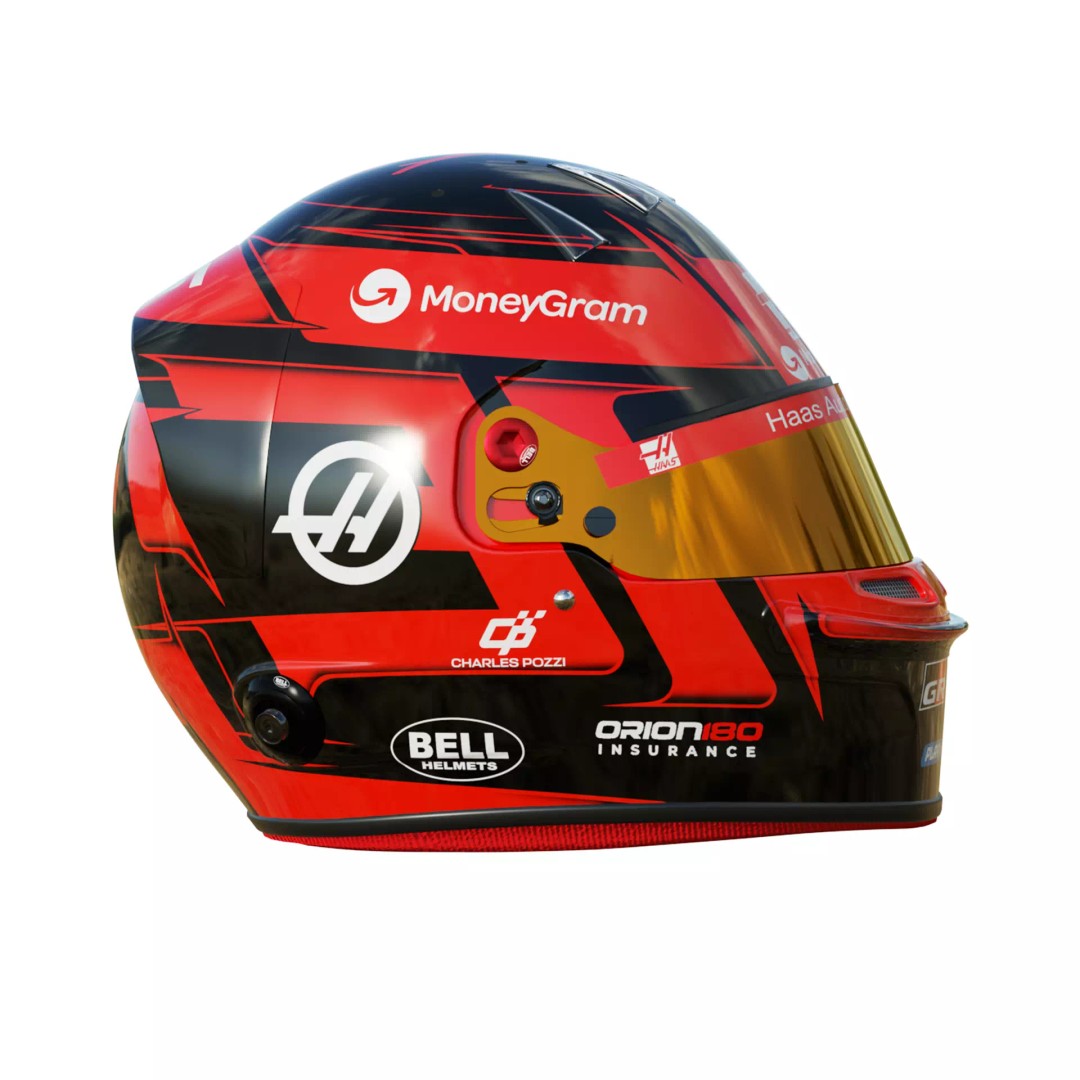 Esteban Ocon Helmet 3D Model – High Detail PBR Asset, FBX, Blender - View 8