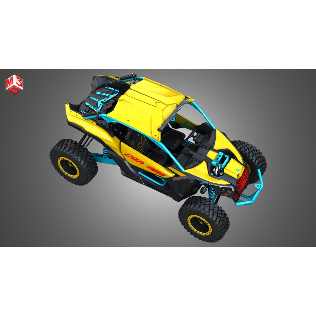 Can-Am Maverick X3 3D Model – High Poly Vehicle Asset, FBX, OBJ - View 22