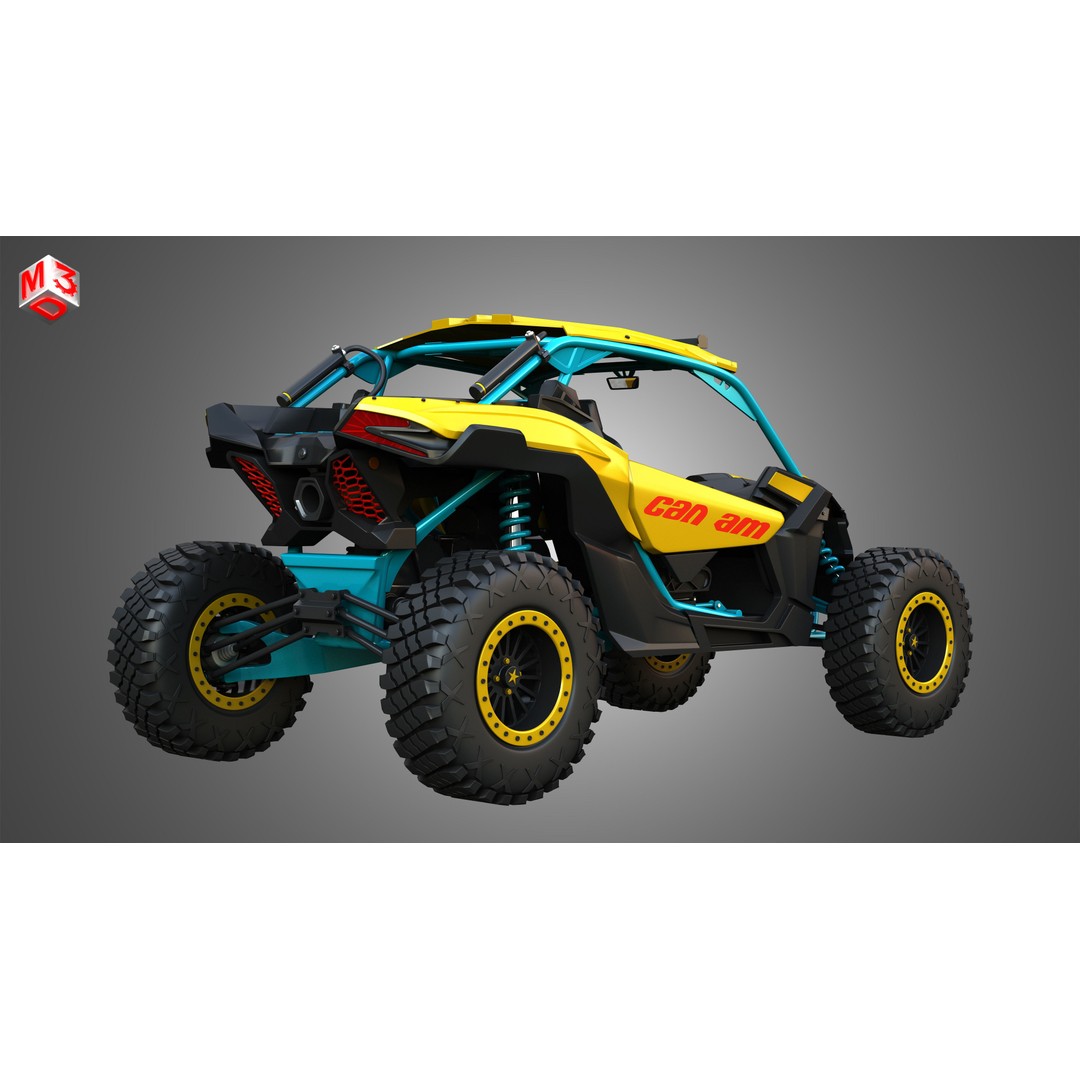 Can-Am Maverick X3 3D Model – High Poly Vehicle Asset, FBX, OBJ - View 3