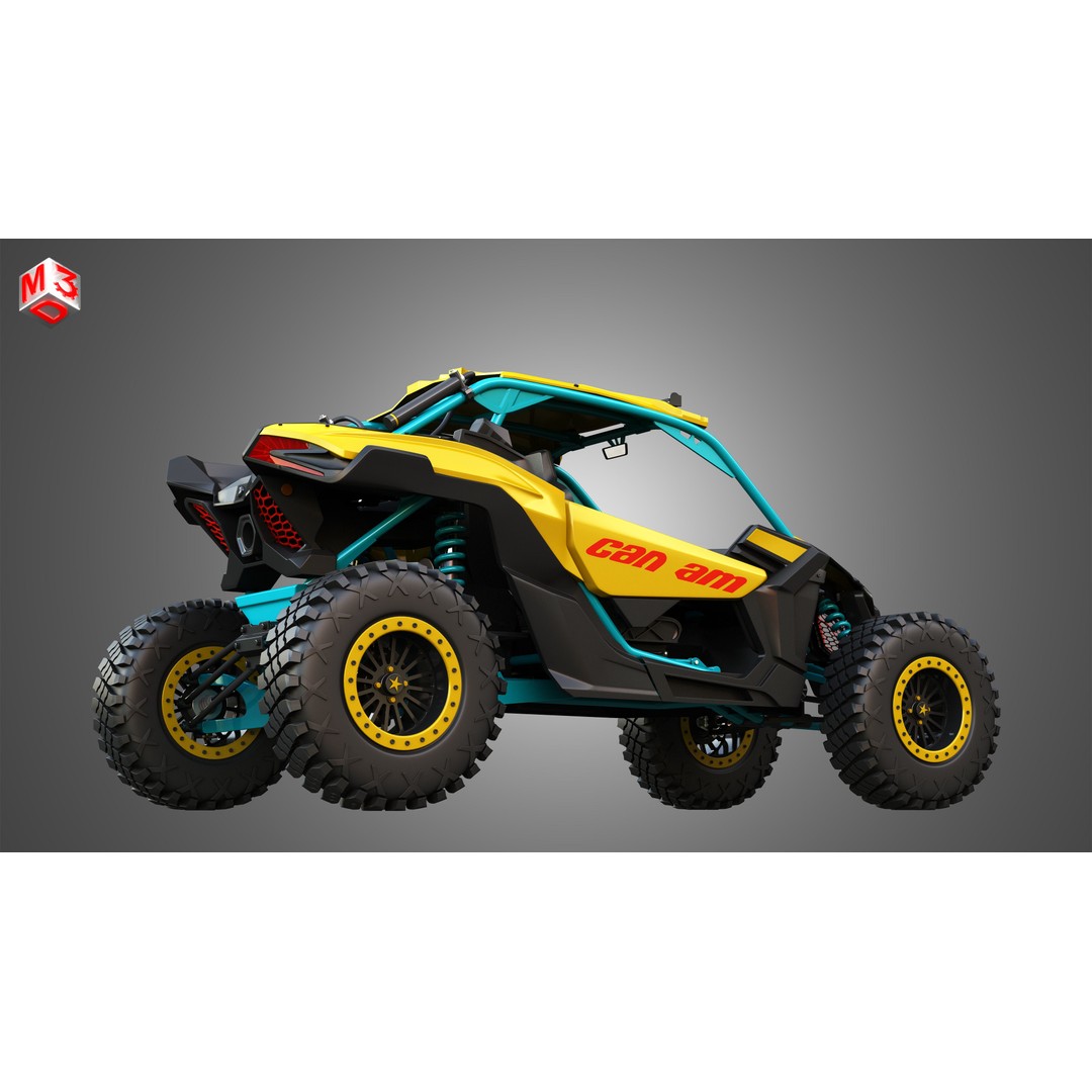 Can-Am Maverick X3 3D Model – High Poly Vehicle Asset, FBX, OBJ - View 9