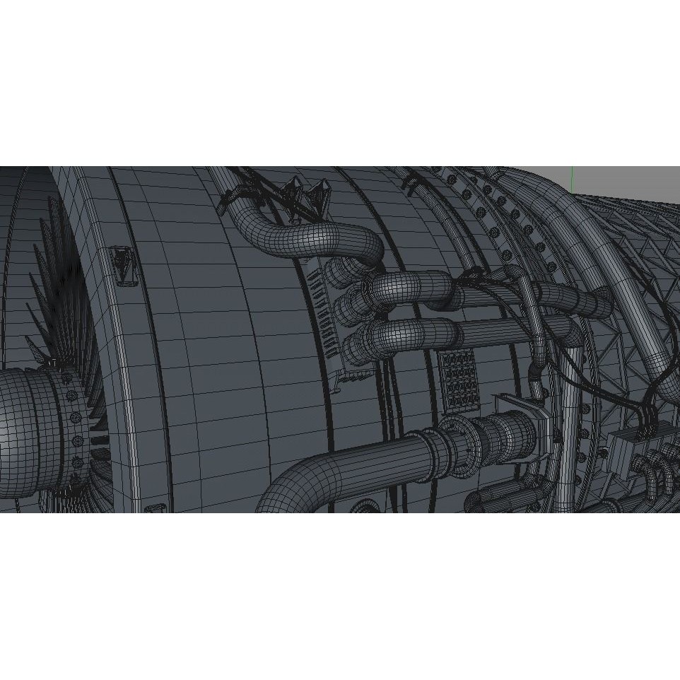 Jet Engine 3D Model – High Poly Aircraft Part, FBX, OBJ
