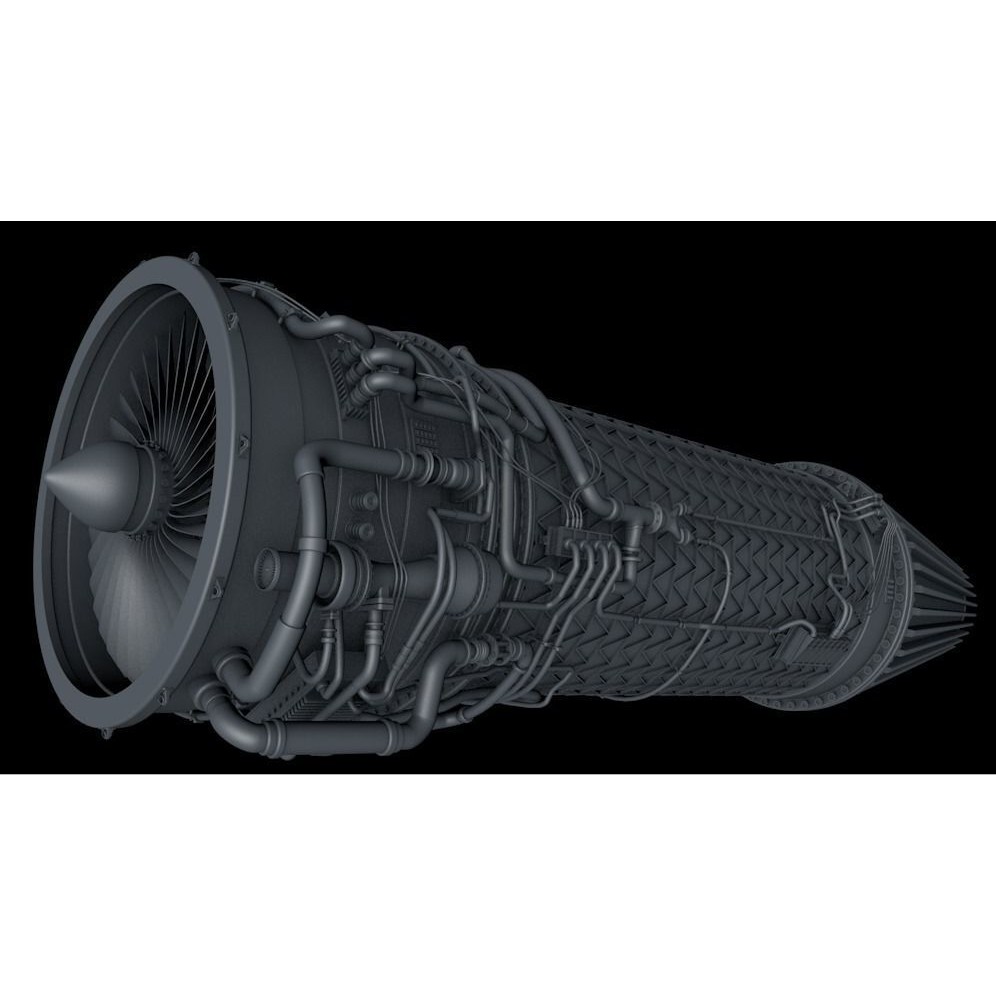 Jet Engine 3D Model – High Poly Aircraft Part, FBX, OBJ - View 11