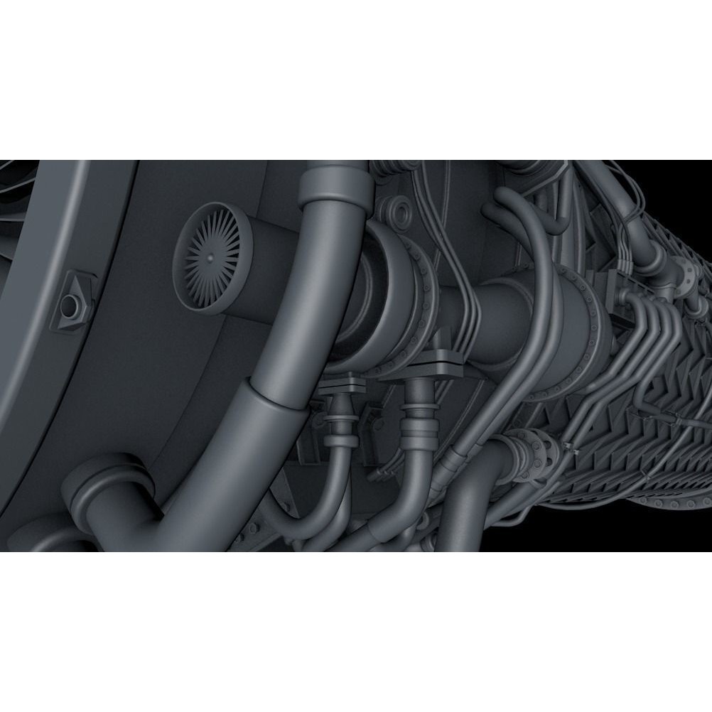 Jet Engine 3D Model – High Poly Aircraft Part, FBX, OBJ - View 14