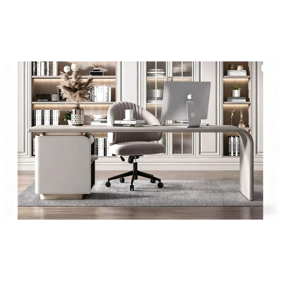Modern Study Room 3D Model – Light Luxury Design, FBX & OBJ Formats - View 3