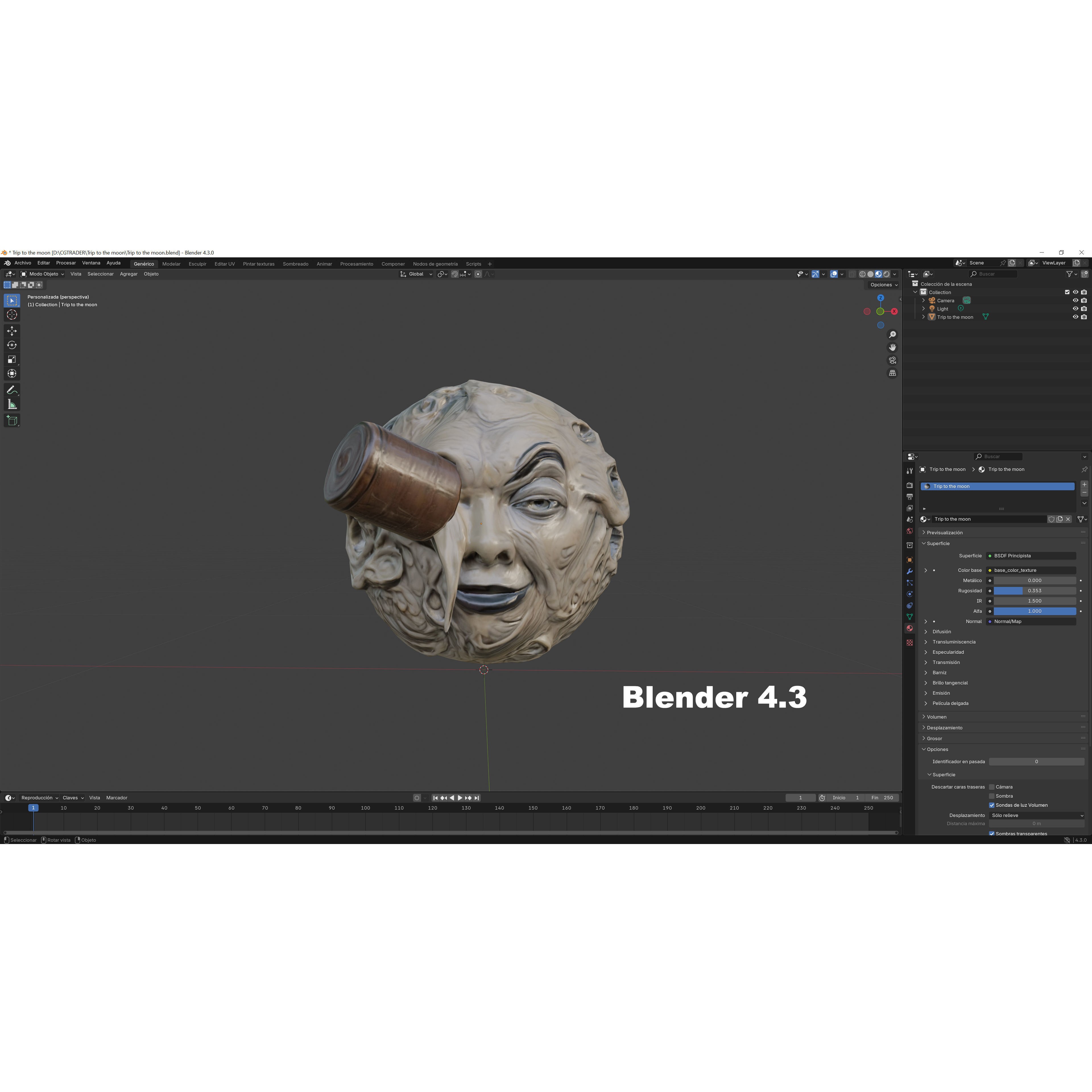 Trip to the Moon - Low-Poly Game-Ready 3D Model
