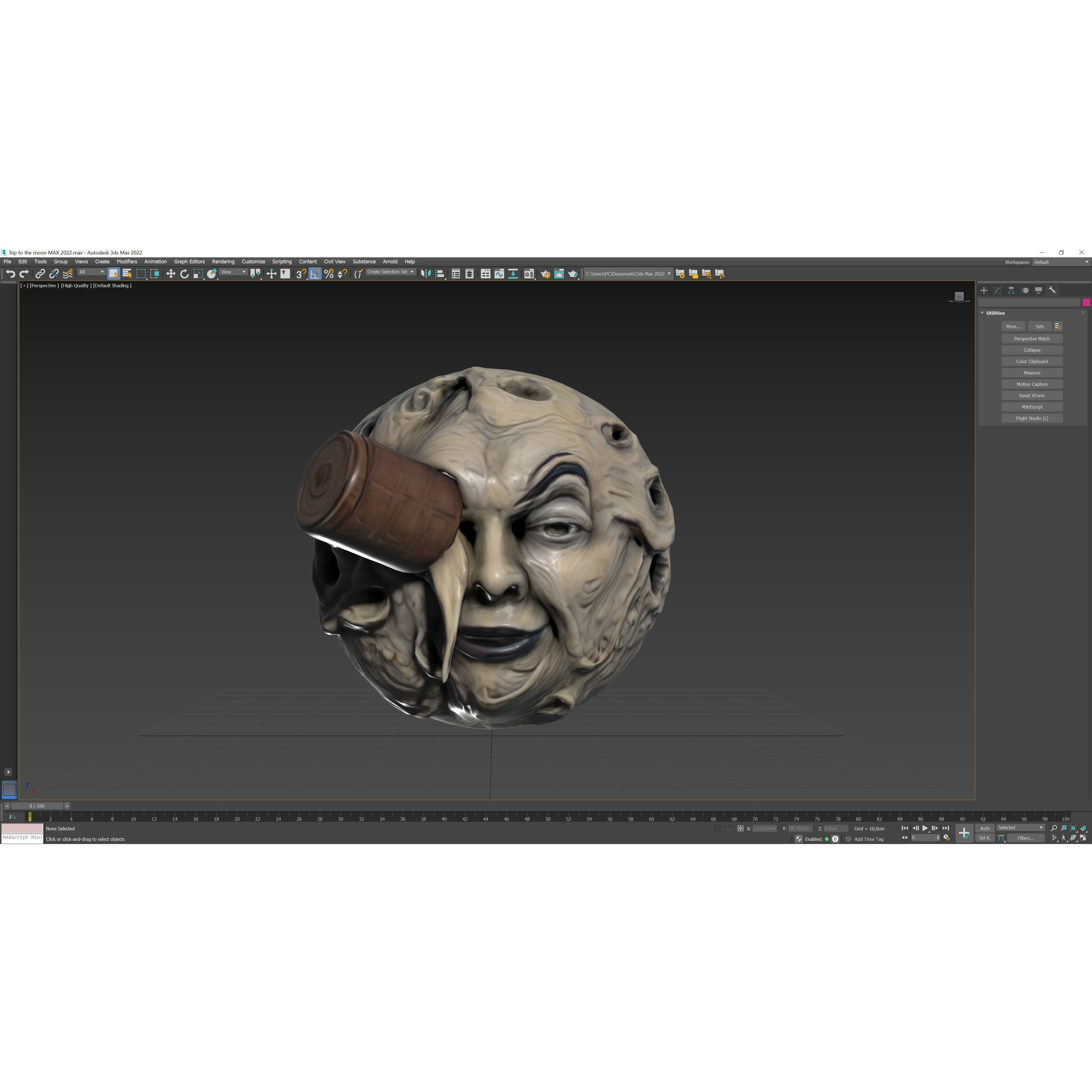 Trip to the Moon - Low-Poly Game-Ready 3D Model - View 12