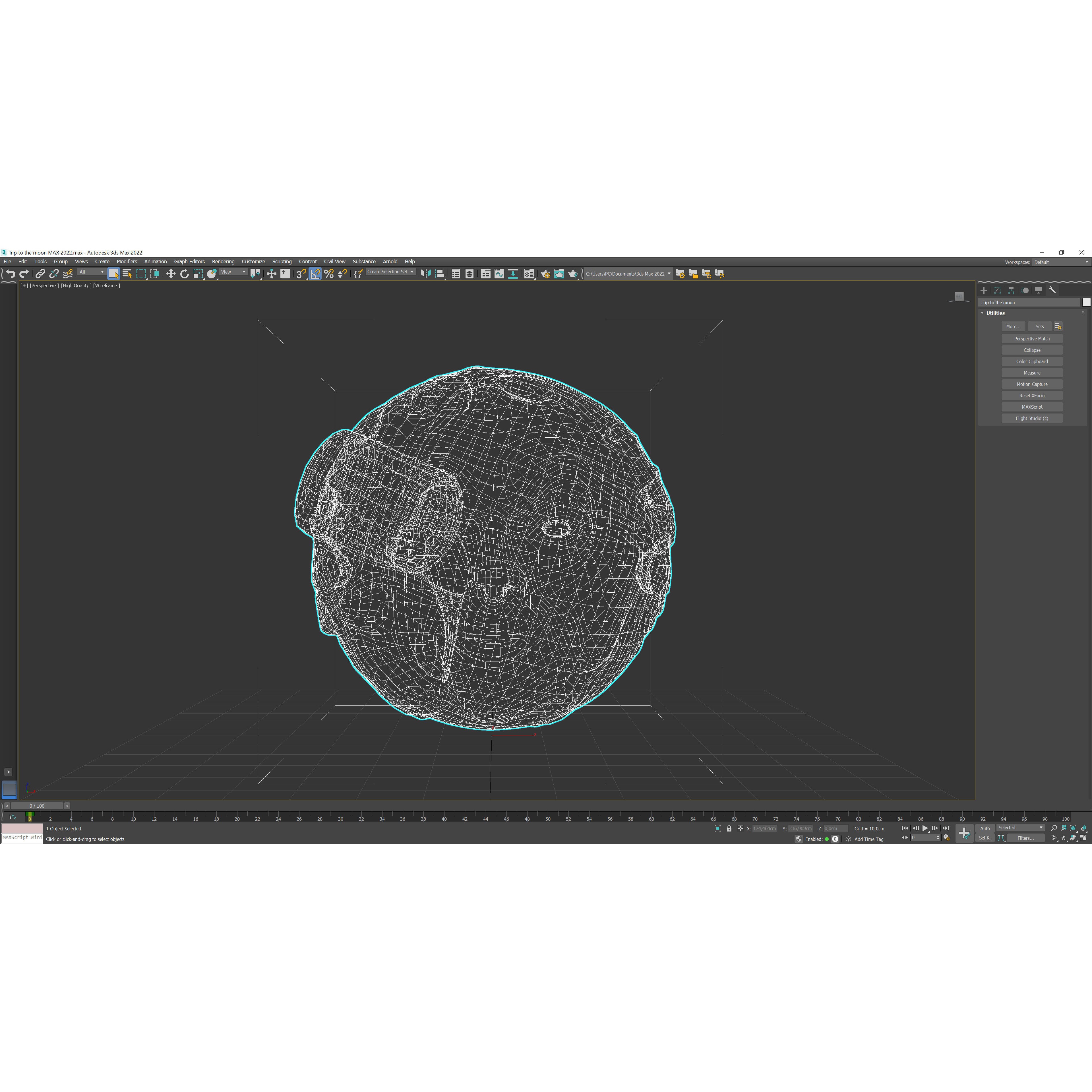Trip to the Moon - Low-Poly Game-Ready 3D Model - View 13