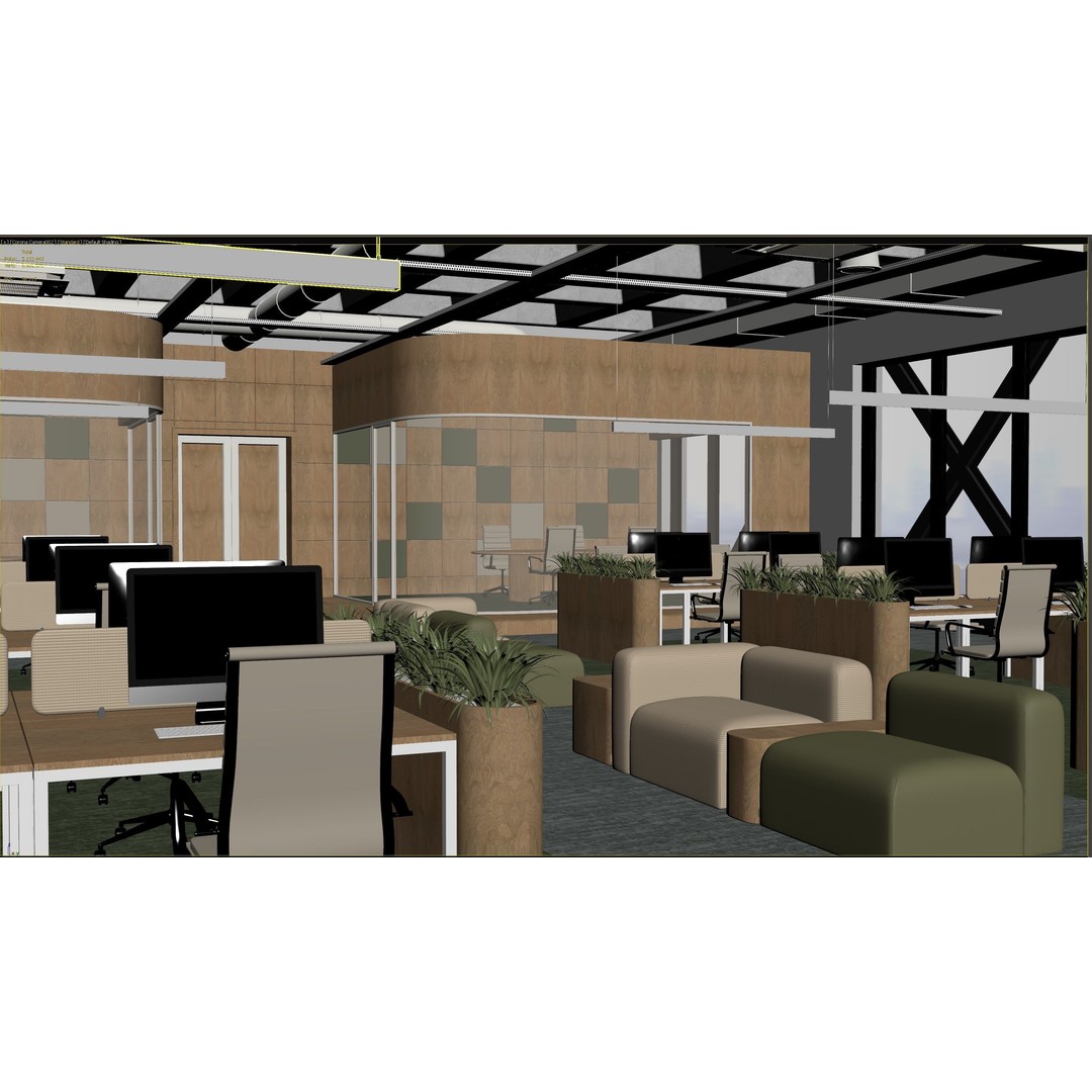 Contemporary Office Space 3D Model – Modern Interior Design, FBX - View 19