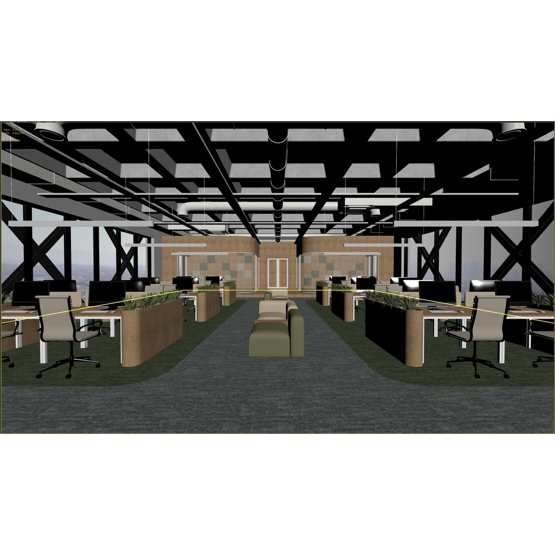 Contemporary Office Space 3D Model – Modern Interior Design, FBX - View 20