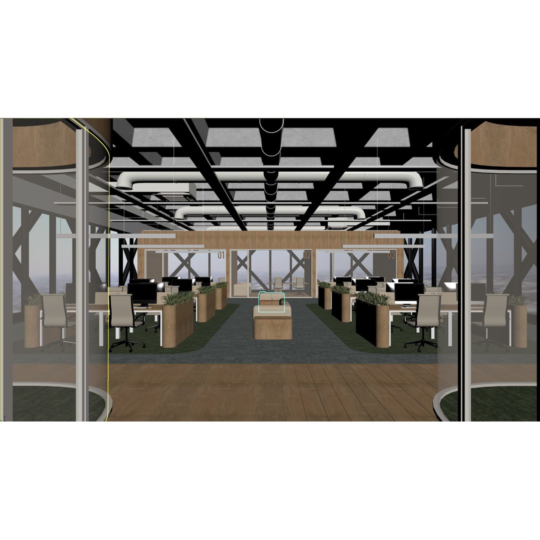 Contemporary Office Space 3D Model – Modern Interior Design, FBX - View 21