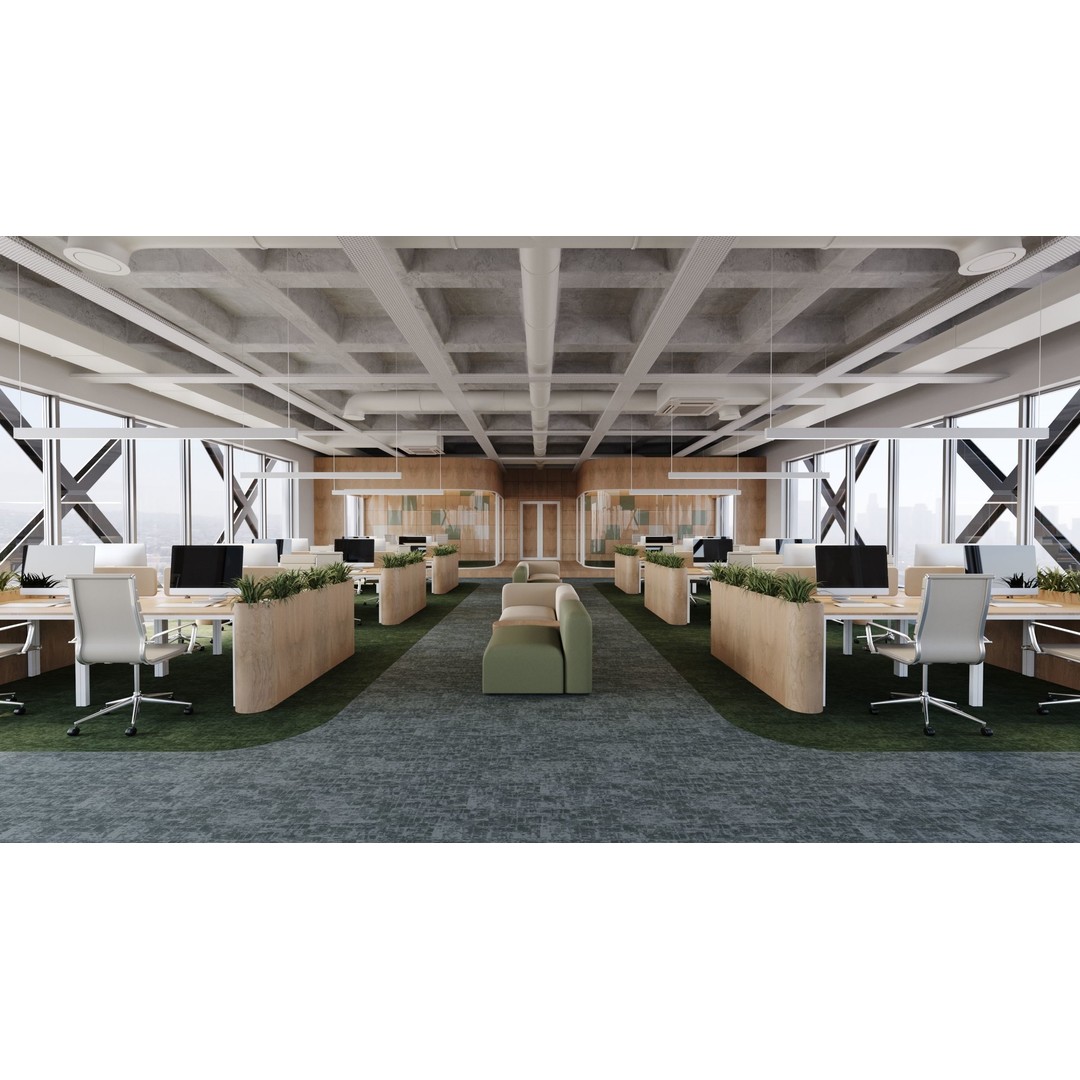 Contemporary Office Space 3D Model – Modern Interior Design, FBX - View 4