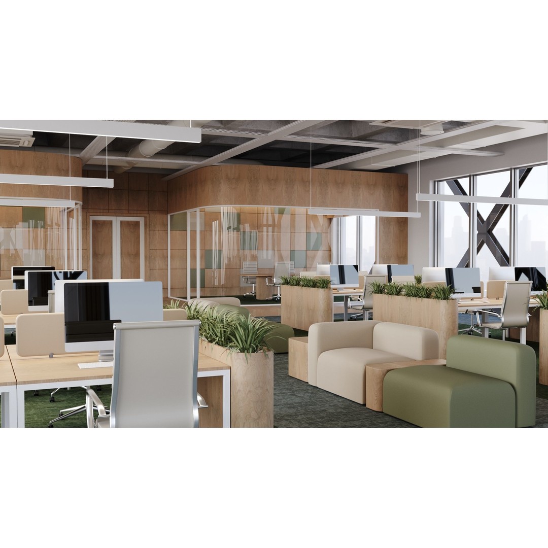 Contemporary Office Space 3D Model – Modern Interior Design, FBX - View 5