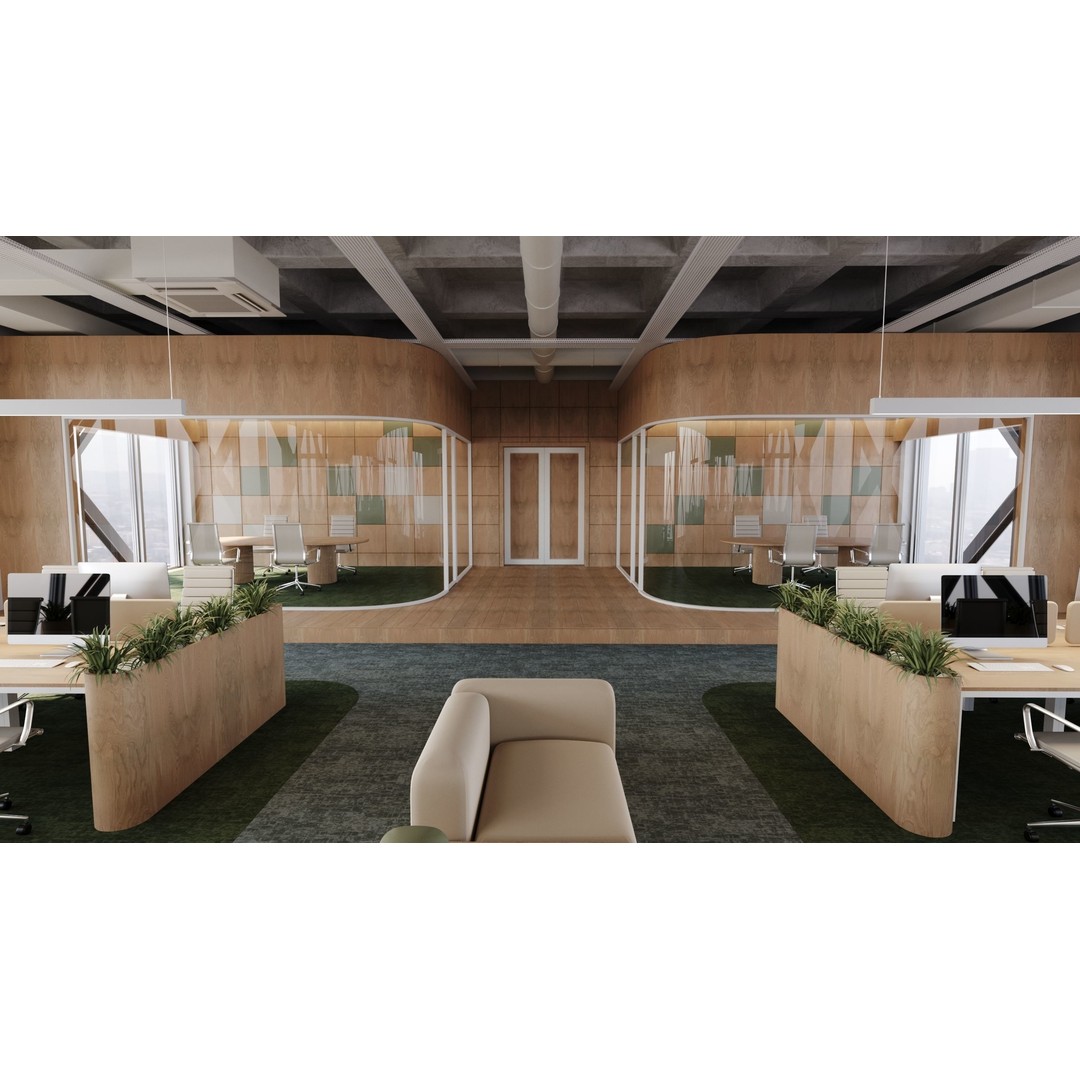 Contemporary Office Space 3D Model – Modern Interior Design, FBX - View 6