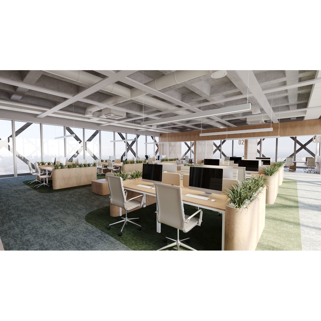 Contemporary Office Space 3D Model – Modern Interior Design, FBX - View 7