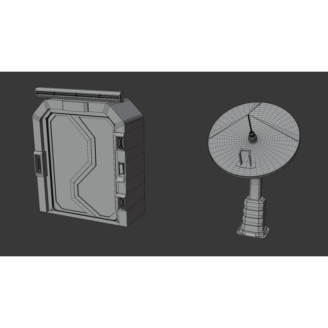 Sci-Fi Modular Space Base 3D Model – PBR Textured, Game-Ready Formats - View 10
