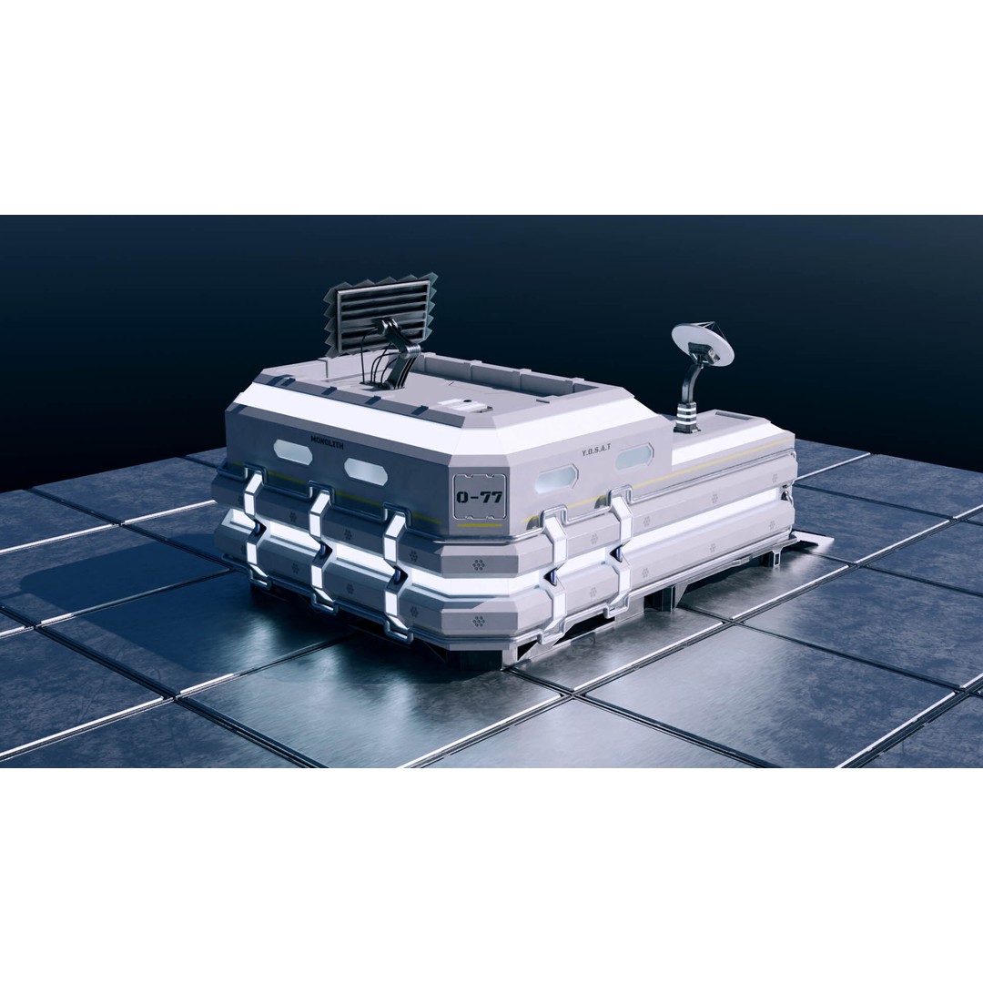 Sci-Fi Modular Space Base 3D Model – PBR Textured, Game-Ready Formats - View 3