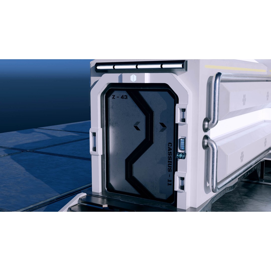 Sci-Fi Modular Space Base 3D Model – PBR Textured, Game-Ready Formats - View 4