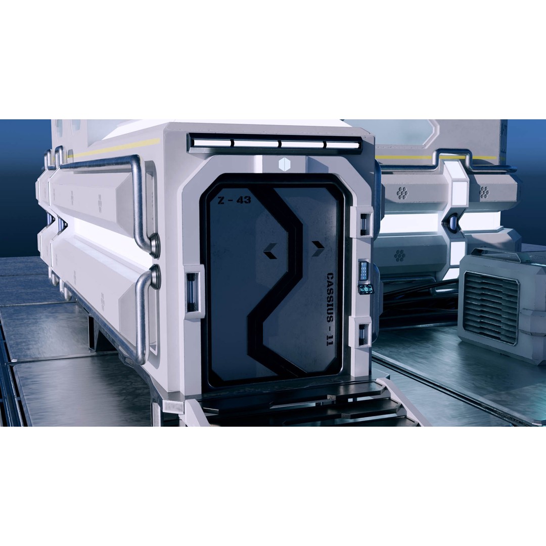 Sci-Fi Modular Space Base 3D Model – PBR Textured, Game-Ready Formats - View 5