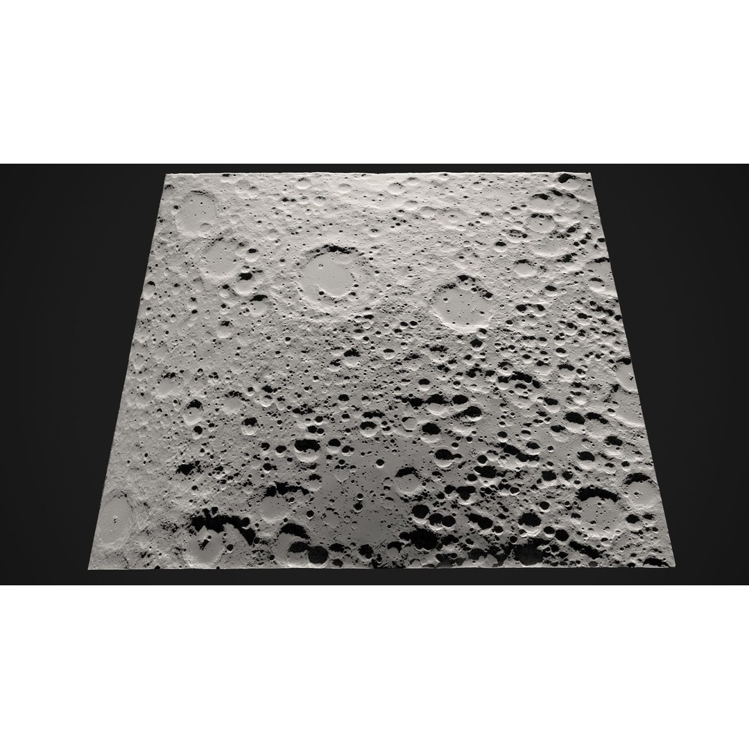 Moon Surface 3D Model – Low Poly Game Ready Asset, FBX & OBJ