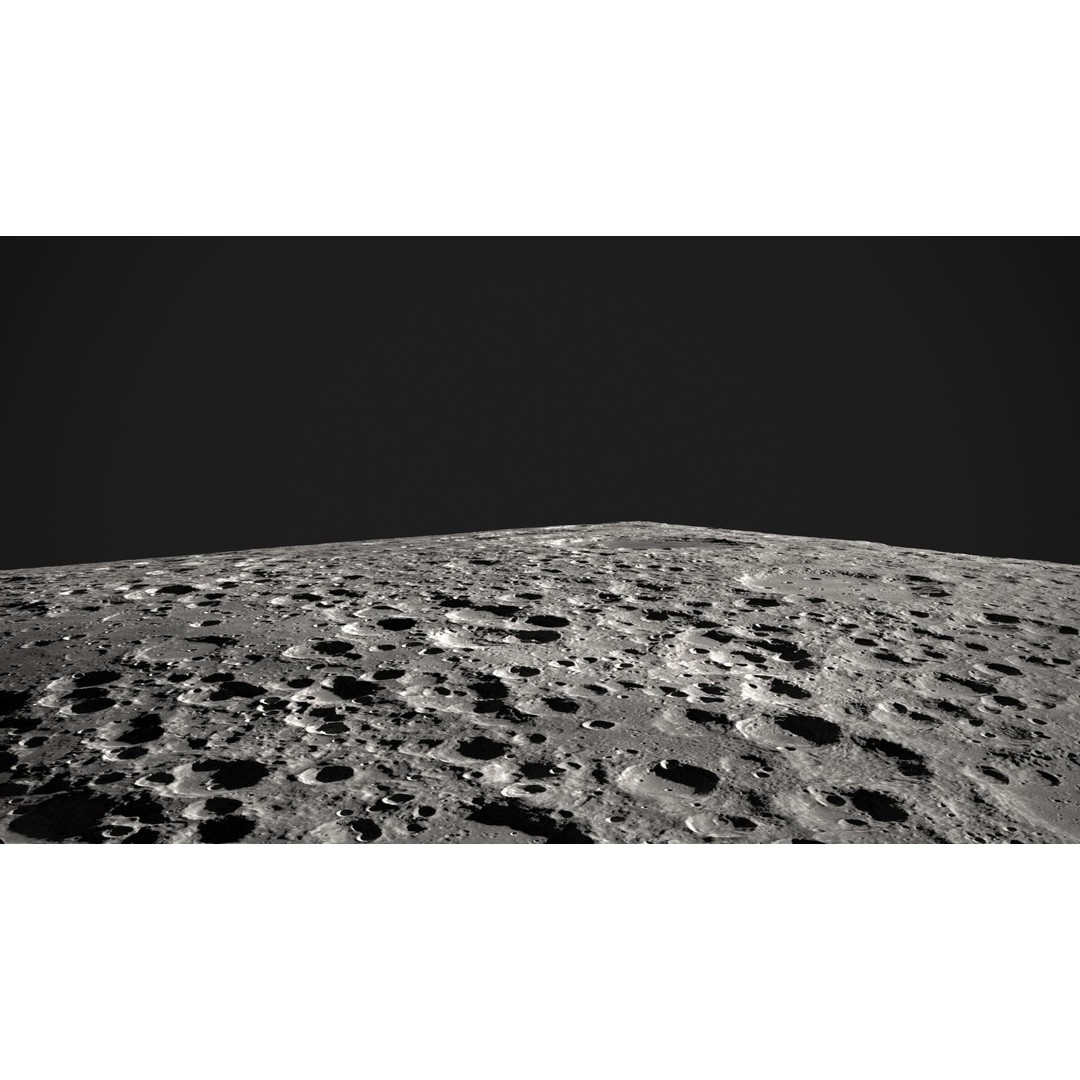 Moon Surface 3D Model – Low Poly Game Ready Asset, FBX & OBJ - View 10