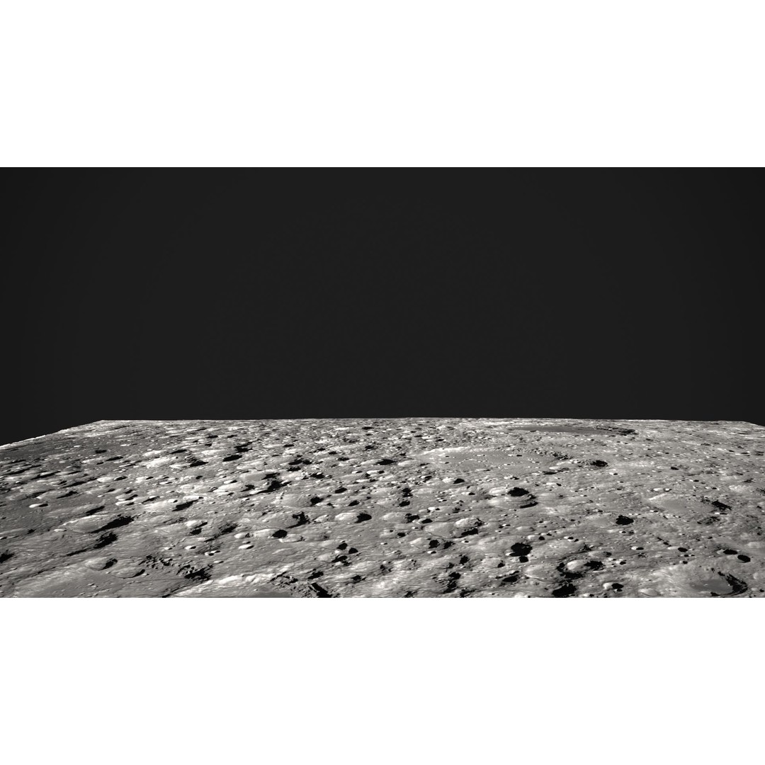 Moon Surface 3D Model – Low Poly Game Ready Asset, FBX & OBJ - View 11