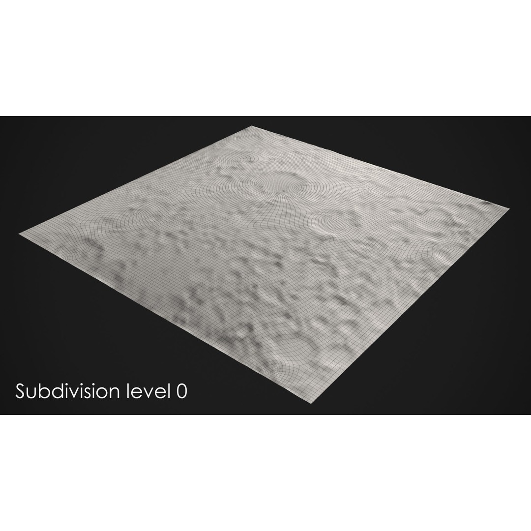 Moon Surface 3D Model – Low Poly Game Ready Asset, FBX & OBJ - View 17
