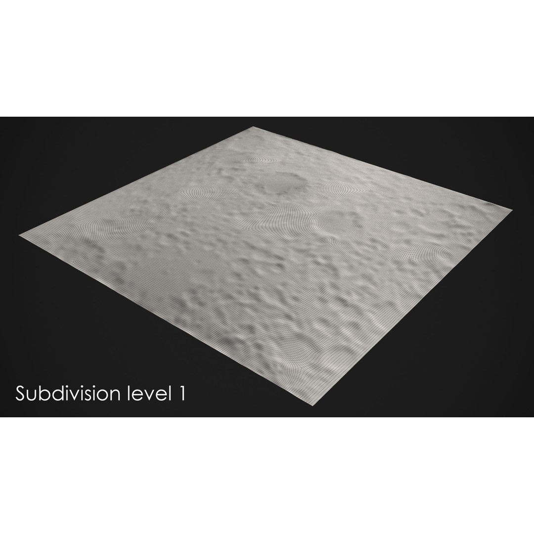 Moon Surface 3D Model – Low Poly Game Ready Asset, FBX & OBJ - View 18