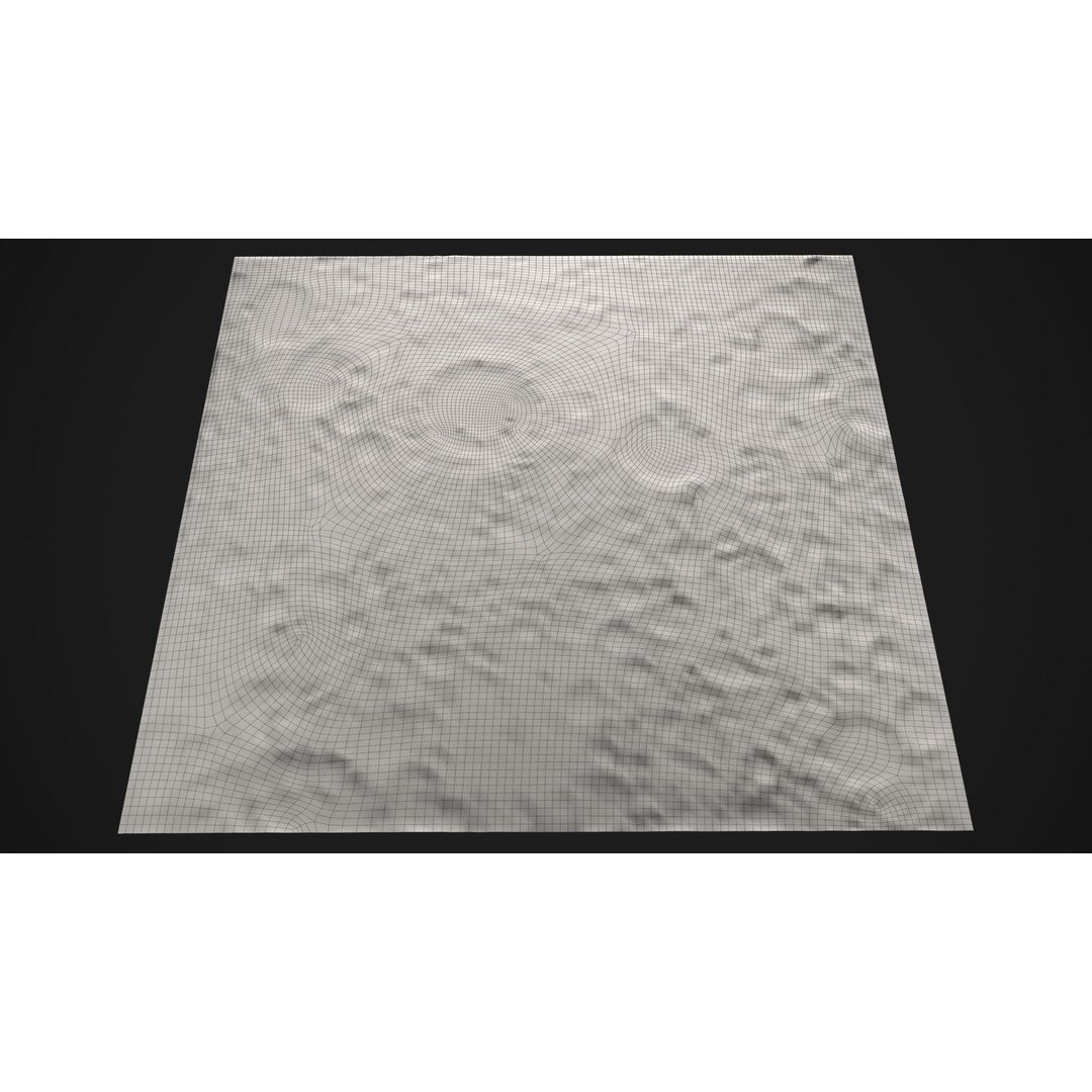 Moon Surface 3D Model – Low Poly Game Ready Asset, FBX & OBJ - View 19