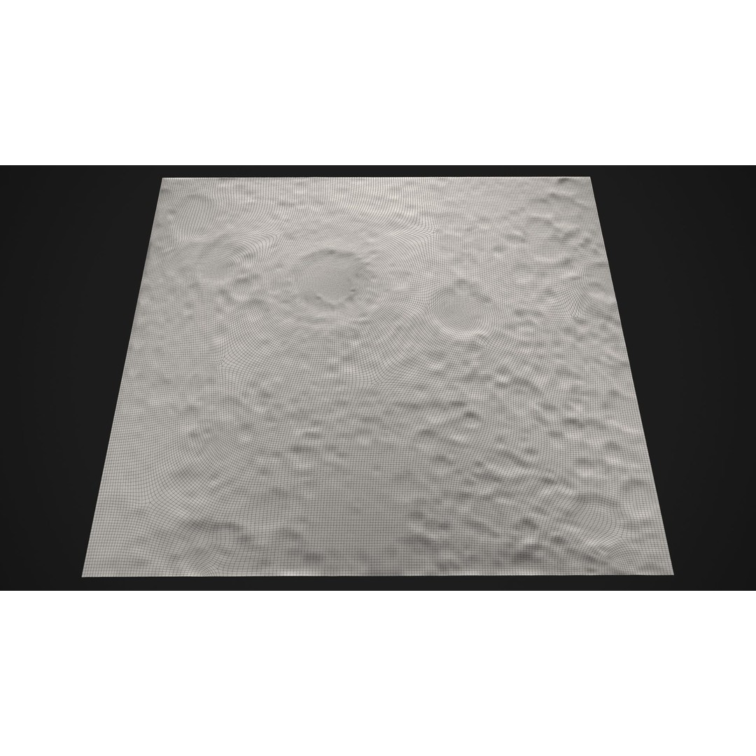 Moon Surface 3D Model – Low Poly Game Ready Asset, FBX & OBJ - View 20