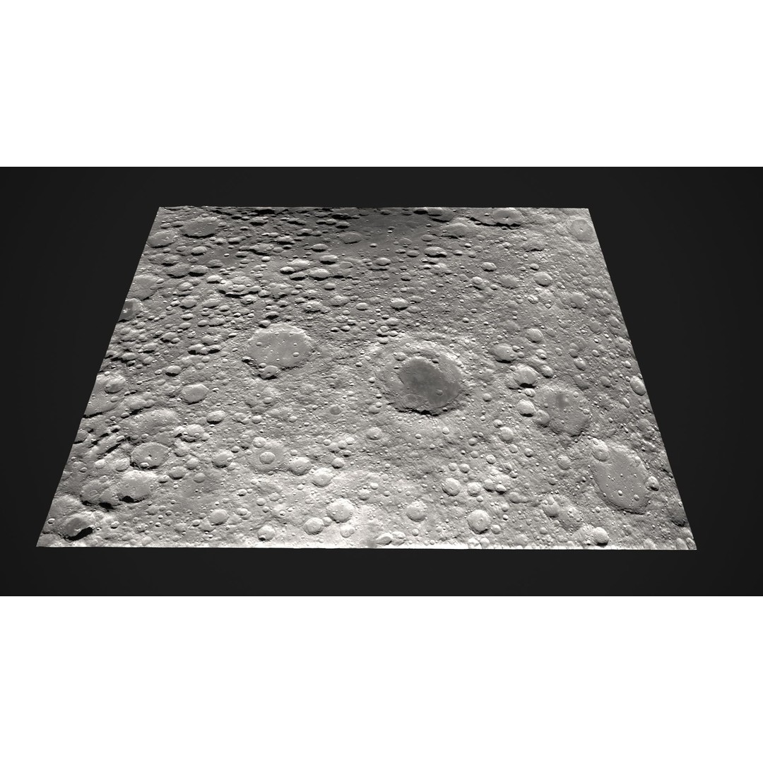 Moon Surface 3D Model – Low Poly Game Ready Asset, FBX & OBJ - View 6