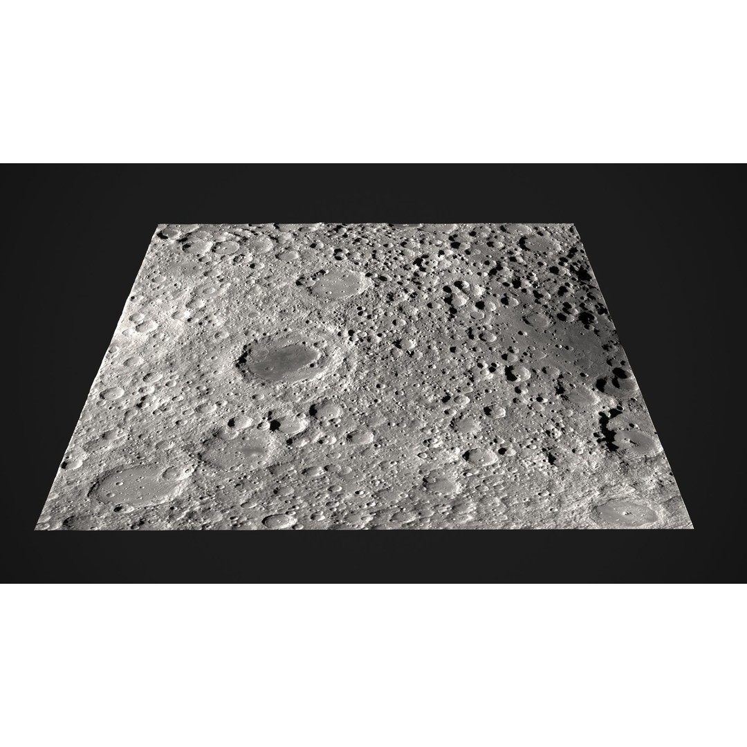 Moon Surface 3D Model – Low Poly Game Ready Asset, FBX & OBJ - View 7
