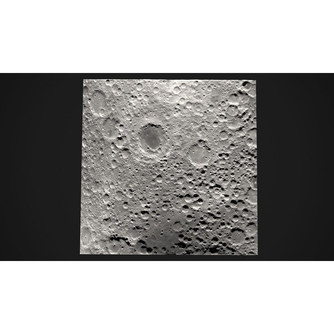Moon Surface 3D Model – Low Poly Game Ready Asset, FBX & OBJ - View 9