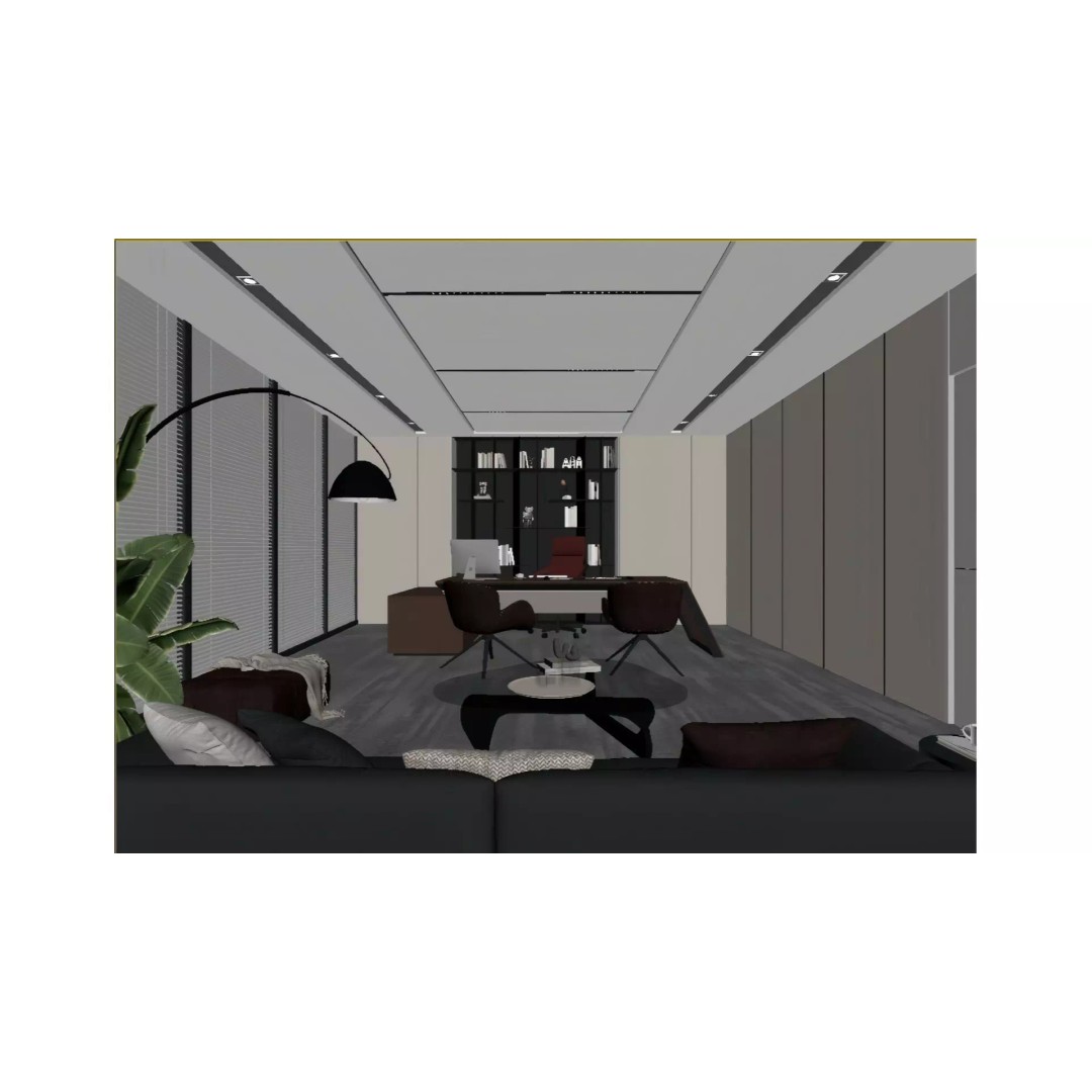 Modern Office 3D Model – Minimalist Design, Game-Ready Formats - View 3
