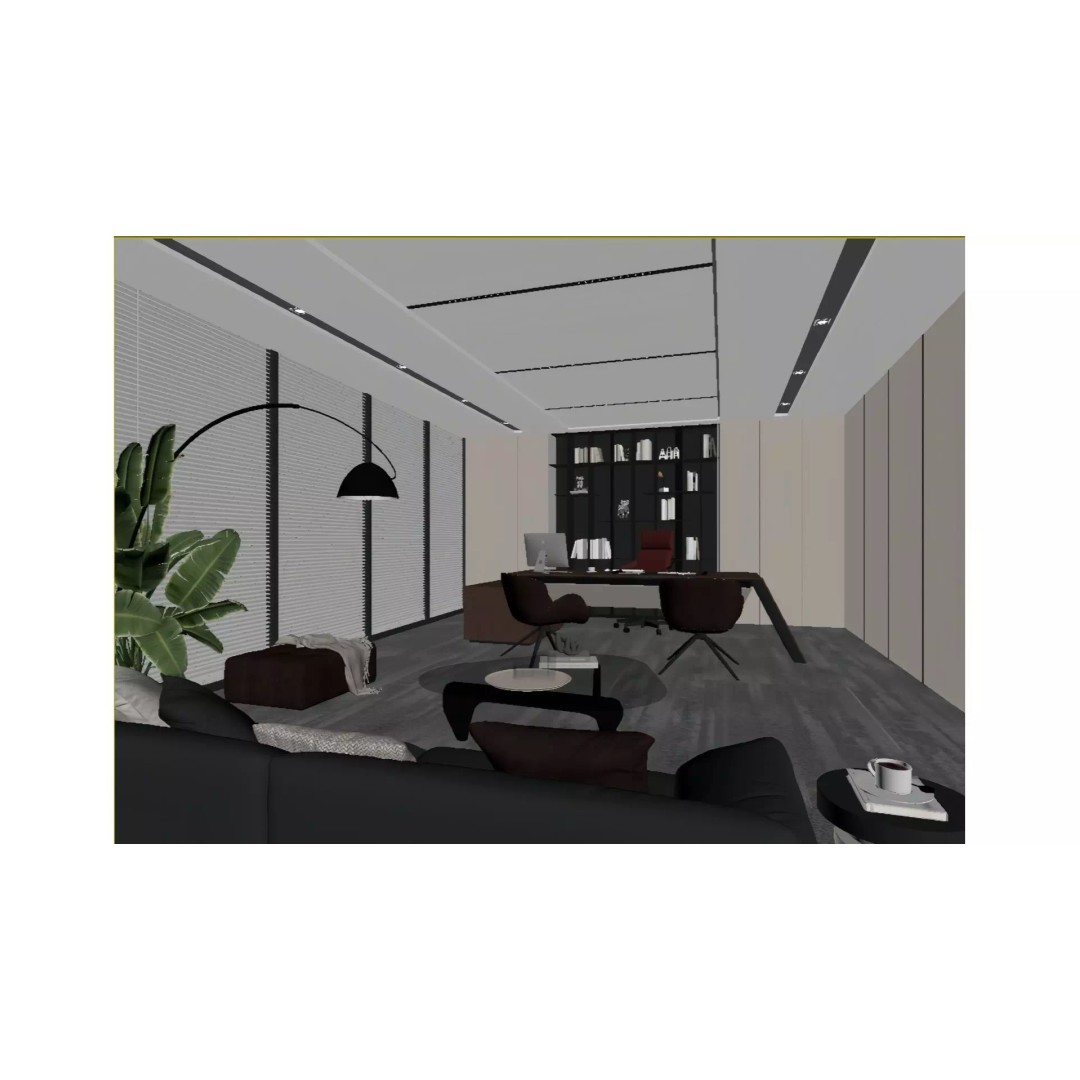 Modern Office 3D Model – Minimalist Design, Game-Ready Formats - View 4