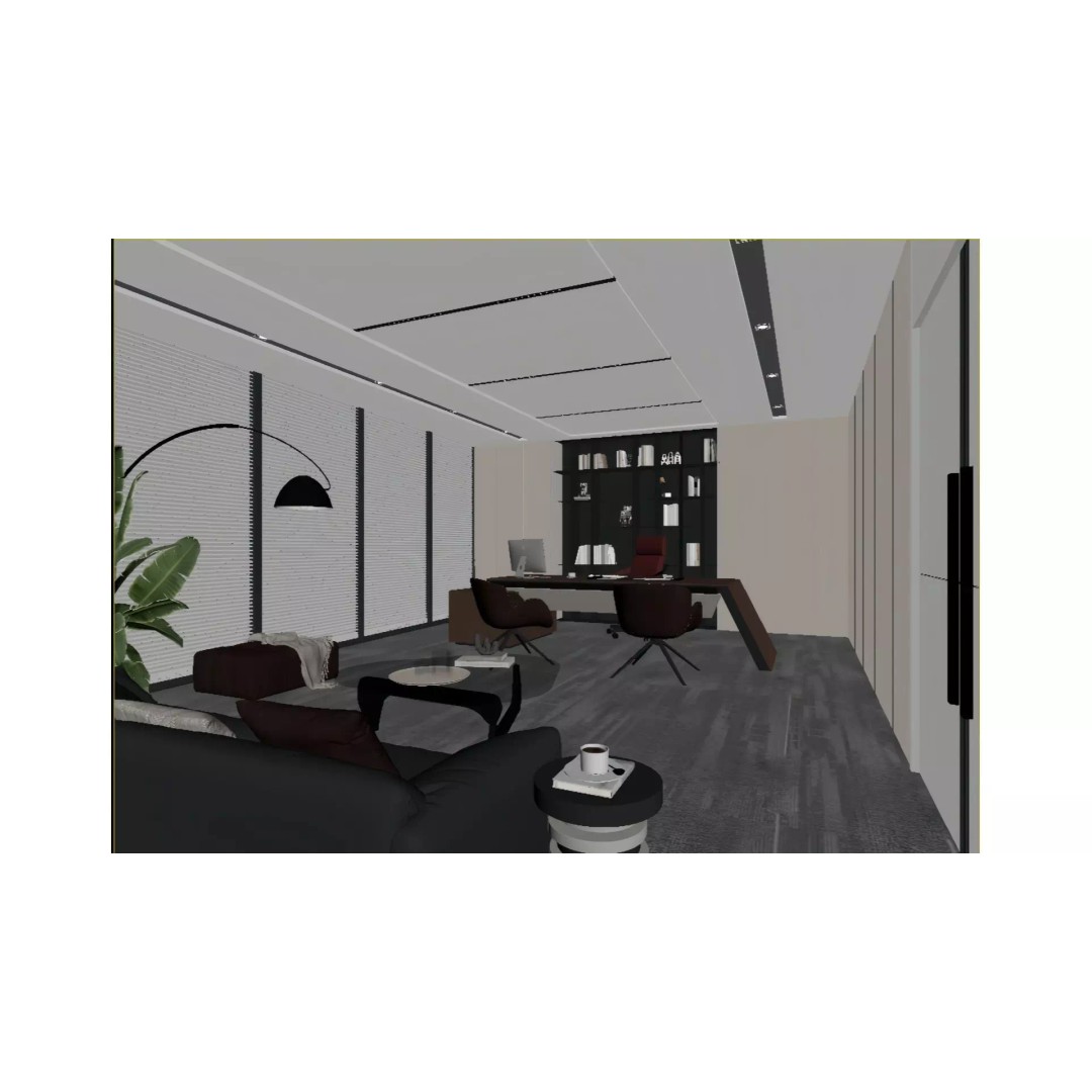 Modern Office 3D Model – Minimalist Design, Game-Ready Formats - View 5