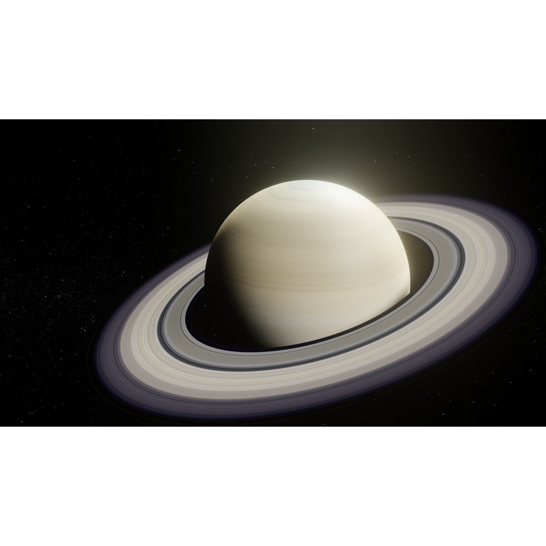 Photorealistic Saturn 3D Model – Low Poly PBR Asset, FBX & OBJ - View 15