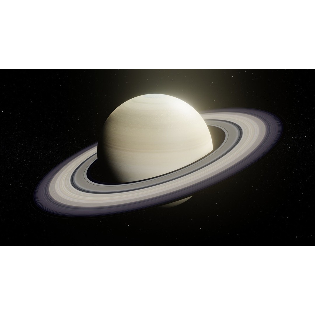 Photorealistic Saturn 3D Model – Low Poly PBR Asset, FBX & OBJ - View 3