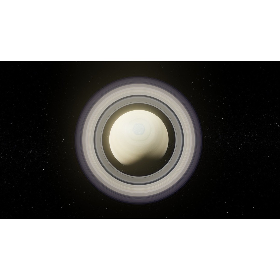 Photorealistic Saturn 3D Model – Low Poly PBR Asset, FBX & OBJ - View 7
